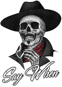 Say When Doc Holiday Sticker Decal Skeleton Skull Tombstone Quote 2 Pack Western 4-Inches Premium Quality Vinyl Sticker UV Protective Laminate PDS2146