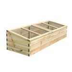 Zest Sleeper Cold Frame – Wooden Garden Cold Frame for Plants – Seedling Greenhouse for Patios, Balconies and Gardens – Pressure-Treated PEFC-Certified Wood – 1.70 m (W) x 0.60 m (D) x 0.43/0.32 m (H)