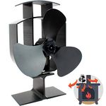 Heat Powered 3 Blade Stove Fan | Silent Operational Temperature Fan | Fireplace Wood & Log Burner | Effective Heat Circulation | Eco Friendly | M&W