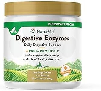 NaturVet – Digestive Enzymes for Dogs - Plus Probiotics & Prebiotics | Helps Support Diet Change & A Healthy Digestive Tract | for Dogs & Cats | 4 oz Powder