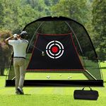 KAIDIDA Golf Practice Hitting Nets for Backyard Driving Indoor Use Heavy Duty Practice Golf Driving Nets for Backyard Premium Portable Golf Impact Nets Cages with Frame and Net for Men Women