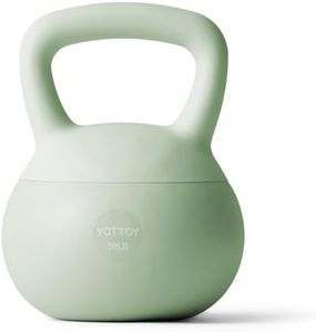 YOTTOY Soft Kettlebell,Kettlebell Anti-Slip Grip Weight for Home Workouts, Kettlebells Set Strength and Safety Guaranteed (30LB-Green)