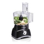 Hamilton Beach Food Processor and Vegetable Chopper for Slicing, Shredding, Mincing, and Puree, 8 Cup, Black