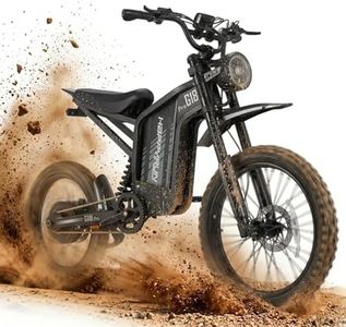 HAPPYRUN G18pro Electric Dirt Bike for Adults – 4500W Peak Motor, 60V 35Ah Battery, 38 mph Top Speed, 75 Mile Range, 5-Level Speed Control, Full Suspension, Hydraulic Brakes, 19″/17″ Off-Road Tires