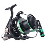 HAUT TON Spinning Reel 13000/15000 Series Advanced Version,17+1BB Full Metal Surf Fishing Reels,4.7:1 Gear Ratio 55lbs Max Drag Medium/Heavy Long Casting Inshore & Offshore Saltwater Monster Fish.