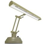 Cocoweb 14" Adjustable Piano Bankers Desk Light with Dimmer in Antique Brass