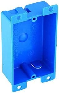 Carlon B108R-UPC Switch/Outlet Box, Old Work, 1 Gang, 3-5/8-Inch Length by 2-3/8-Inch Width by 1-1/4-Inch Depth, Blue