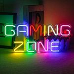 ineonlife Gaming Zone Neon Sign Colorful LED Gaming Neon Light for Wall Decor Letter Neon Light Sign for Game Room, Game Zone, Man Cave, Gifts for Gamers, Boys, Men