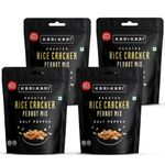 Kari Kari Salt Pepper Rice Cracker & Peanut Mix | Crunchy Japanese Snacks | Roasted, Non-Fried Healthy Snacks | 100% Vegetarian | Party Snacks (50g x Pack of 4)