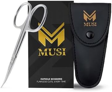 Cuticle Scissors Extra Fine Curved - 3.5” Stainless Steel Grooming Nail Scissors for Women and Men - Small Manicure Beauty Scissors for Toenails, Fingernails, Eyebrows, Facial Hair, Cuticles, Dry Skin