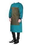 P.M.P.S. Surgeon Gown with impervious Material Blue Color Surgical Gown with impervious Material Back Tie - Free Size Gown (Green)