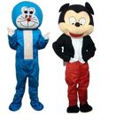 Superb & High Quailty Combo Doraemon & Mickey Costume Mascot For Prank, Events Parties Etc (Size Xl) - Nylon, Multicolor