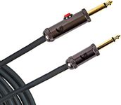 D'Addario Accessories 20' Circuit Breaker Instrument Cable with Latching Cut-Off Switch, Straight Plug, by D'Addario, 1/4", (PW-AGL-20)