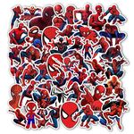 50 Pcs Spider-Man Stickers for Kids, Superhero Stickers for Water Bottle, MacBook, Car, Bumper, Luggage, Laptop, Phone, Skateboard Vinyl Stickers, Waterproof