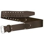 AWP 3" Oil Tan Leather Work Belt | Dual Prong Roller Buckle Tool Work Belt | Sizes up to 50" Waist | Black