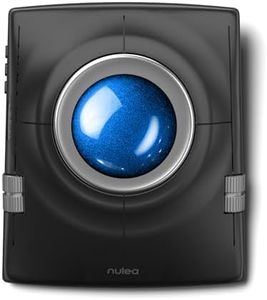 Nulea Wireless Trackball Mouse, Ergonomic 55mm Trackball, Adjustable DPI for Precise Control, Left or Right Hand Compatible, Rechargeable, Multi-Device Bluetooth & 2.4GHz for PC, Laptop, Mac(Blue)