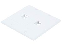 Monoprice 106829 2-Gang Wall Plate for Keystone 2 Hole, White