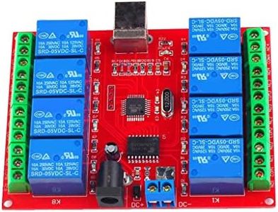 HOMYL DC 12V 8-Channel USB Relay Board Module PC Computer Control for Home Automation