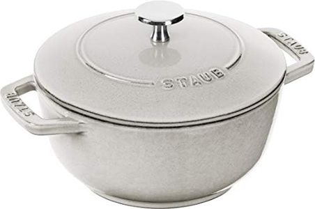 Staub Wa-NABE Campagne M 7.1 inches (18 cm) Double-Handed Cast Iron Pot, Rice Cooking, 2 Pieces, Induction Compatible, Wa-NABE 40501-477