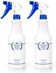 Uineko Plastic Spray Bottle 2 Pack, 32 Oz, All-Purpose Heavy Duty Spraying Bottles Sprayer Leak Proof Mist Empty Water Bottle for Cleaning Solution Planting Pet with Adjustable Nozzle - Blue