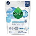 Seventh Generation Free and Clear Natural Dishwasher Pod Pack 20 Count