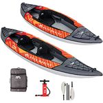 Aqua Marina Memba-390, Leisure Drop Stitch Inflatable Kayak Package for 2 Person, 390 cm Length, Orange