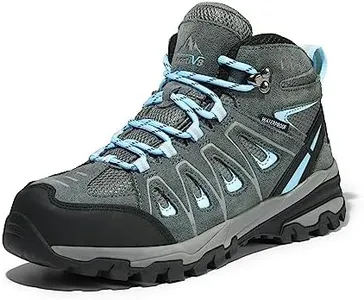 NORTIV 8 Womens Waterproof Hiking Boots Low Top Lightweight Outdoor Trekking Camping Trail Hiking Boots Size 7 M US SNHB211W, Grey/Blue