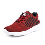 Bacca Bucci® Men's Running Shoes Lightweight Shockproof Walking Shoes Cushioning Men Sneakers for Gym Sports Casual Athletic Outdoor (Size-UK-6 to UK-13)- Red, Size UK14
