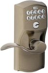 Schlage FE595 CAM 620 ACC Camelot Keypad Entry with Flex-Lock and Accent Levers, Antique Pewter