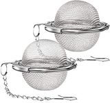 ARQIVO Tea Strainer Infuser Mesh Tea Balls, Stainless Steel Tea Ball Sseeped Strainers Infuser Filter for Loose Leaf Teas Soup Seasoning Balls. (Small, Pack of 2)