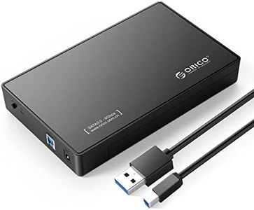 ORICO USB 3.0 External Hard Drive Enclosure for 3.5/2.5 Inch SATA Hard Drives/SSD Up to 20 TB, 3.5'' Tool-Free HDD Enclosure with 12V/2A Power Supply and UASP Acceleration (3588US3)