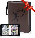 Baseball Card Binder, CLOVERCAT 9 Pocket Sports card binder, 720 Double Sided Pocket Zipper Album, Baseball cards Display Holder, Expandable, Compatible with Gaming Cards, Yugioh, MTG and Other TCG