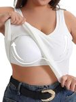 SHAPERX Camisole/Tank Top with Built-in Padding || Effortless Layers: The Ultimate Cami for Women & Girls Pack of 1 Pcs (in, Alpha, XL, Regular, White)