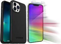 OtterBox Symmetry Series Case for iPhone 13 Pro Max (Only) - with Zagg Glass Elite Clear Screen Protector - Non Retail Packaging - Black
