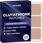 MONIER Glutathione Patches (Pack of 60) - 100% Natural Patch for Women and Men - with Magnesium - Energy, Focus & Body Support - Enhanced Formula