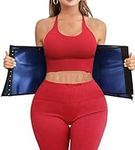 VENUZOR Waist Trainer for Women Belly Fat Sauna Suit Waist Trimmer Sweat Bands for Stomach Weight Loss Workout Belt, Black-blue Inner, Small