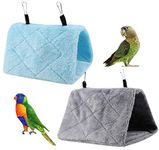 Magnoloran 2 Pack Warm Bird Nest House Bed Hanging Hammock Toy Sleeping Bed Plush Hanging Snuggle Cave Happy Hut for Pet Parrot Parakeet Cockatiel Cockatoo Macaw Lovebird Finch