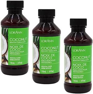 LorAnn Coconut Bakery Emulsion, 4 ounce bottle - 3 Pack