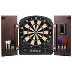 VEVOR Dartboard and Cabinet Set, Ready-to-Play Bundle Dartboard Cabinet Set, Hideaway Cabinet Features Electronic Scoring, Easy Assembly, Complete with All Accessories, Perfect for Cricket Games