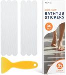 AGPTEK 36PCS Bathtub Non Slip Stickers, Anti-Slip Shower Strips with Strong Adhesive for Bath Tub Shower Bathroom Edge of Swimming Pool Stairs Ladders Boats, Clear