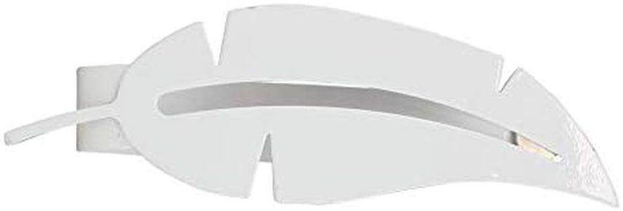 Metal Feather Curtain Tieback with Magnetic Closure – No Installation Needed – White