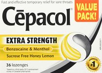 Cēpacol Extra Strength, Sucrose Free, Honey Lemon, Sore Throat lozenges, Value Pack, 36 count