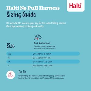 HALTI No Pull Dog Harness, Medium – Black Adjustable Training Harness