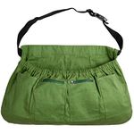 Harvest Apron for Garden Vegetable-Adjustable Harvest Picking Apron with 4 Pockets for Gardeners Pick Fruit Weeding