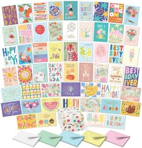 S&O Box of Happy Birthday Cards with Envelopes - 100 Unique Memorable Birthday Cards with Envelopes - Colorful Important Day Notes Bulk for Office & Home - Assorted Occasion Greetings - 4x5.5”