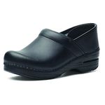 Dansko Women's Professional Box Leather Clog,Black,38 EU / 7.5-8 B(M) US