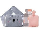 Dibikou Hot Water Bottle with Belt, Wailt Cover, Rubber for Neck and Shoulder, Back, Legs,Waist Warm