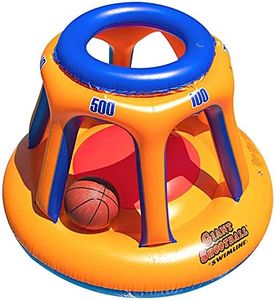 SWIMLINE Inflatable Pool Basketball Hoop Floating Or Poolside Game Giant Shootball Multiple Scoring Ports For Kids & Adults Swimming Splash Hoops With Water Basketball Pools Toy Outdoor Summer Hoops