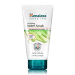 Himalaya Purifying Neem Scrub with Neem and Apricot, for Normal to Oily Skin, Free from Parabens and SLS, Dermatologically Tested, 5.07 ounces