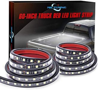 MICTUNING Led Strip Lights for Trucks 2Pcs Truck Bed Light LED Light Strip Lamp Waterproof Lighting Kit On-Off Switch Fuse 2-Way Splitter Cable (60 Inches)